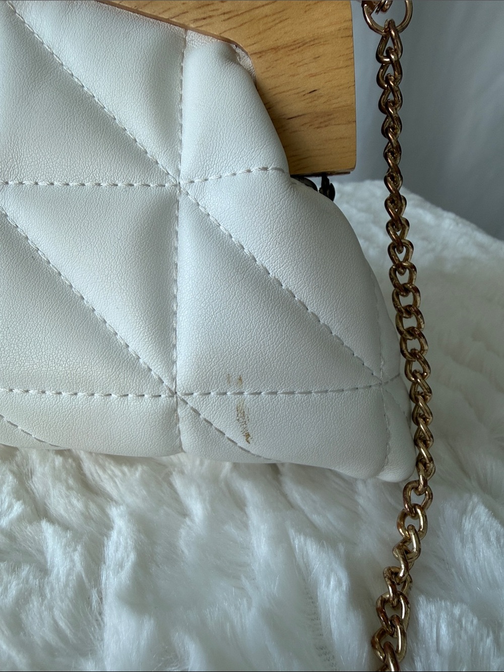 Classic Quilted Geometric Frame Clutch/Crossbody Bag - Picture 4 of 10